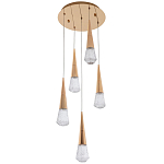 Люстра капли Acrylic Droplet Five Gold Chandelier варинант исполнения - 1 | Loft Concept в Тюмени