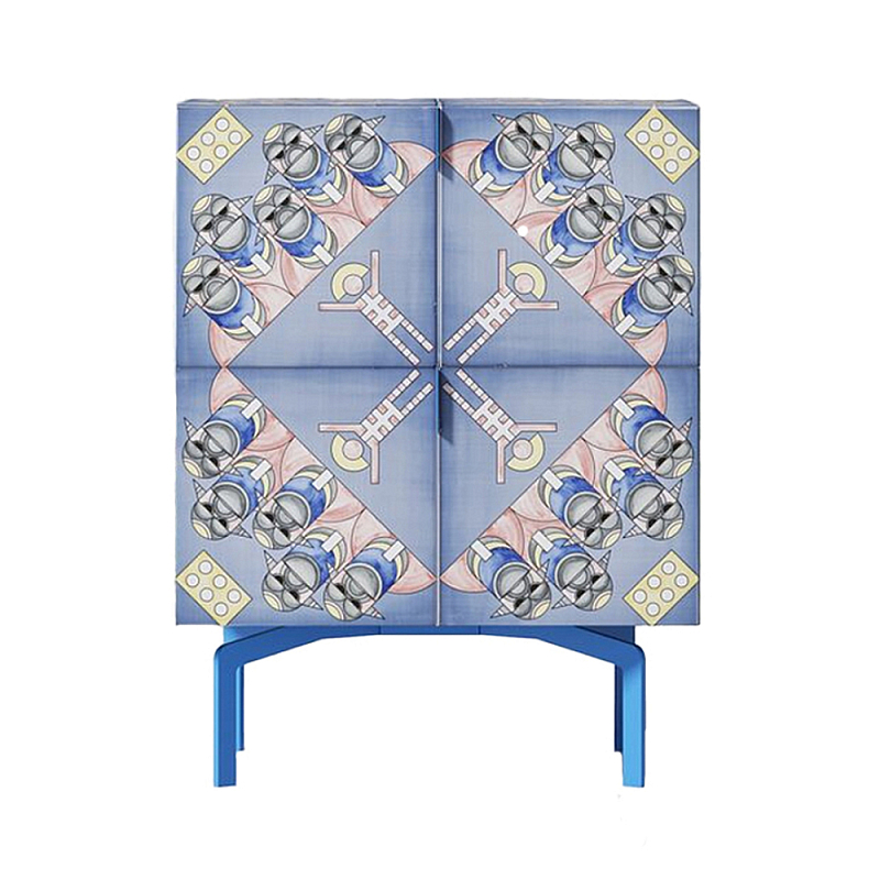 Тумба Short Ufo Blue Синий Бежевый Тумба Short Ufo Blue Синий Бежевый в Тюмени | Loft Concept