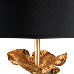 Настольная лампа с цветком на основании и черным абажуром Fluttering Leaf варинант исполнения - 1 | Loft Concept в Тюмени