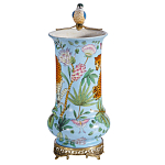 Ваза из фарфора с птицей на бронзовой ветке Garden of Eden варинант исполнения - 4 | Loft Concept в Тюмени