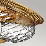 Потолочный светильник цвета латунь с прозрачным рифленым плафоном в форме чаши Hinkley варинант исполнения - 2 | Loft Concept в Тюмени