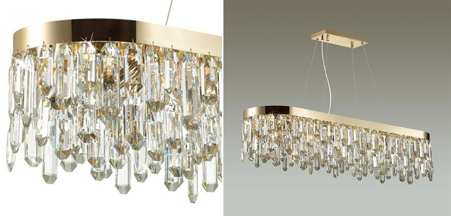 Люстра Crystal Polyhedrons Linear Gold Люстра Crystal Polyhedrons Linear Gold - Loft-Concept в Тюмени