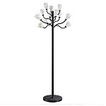 Торшер с плафонами из белых фарфоровых цветов на изогнутых ветвях Floralis варинант исполнения - 1 | Loft Concept в Тюмени