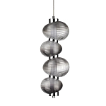 Подвесной светильник с 4-мя рифлеными стеклянными шарами Marcelh Light варинант исполнения - 1 | Loft Concept в Тюмени