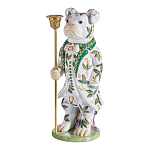 Подсвечник в виде собачки из фарфора с бронзовыми элементами Eden Garden варинант исполнения - 2 | Loft Concept в Тюмени