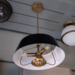 Подвесной светильник с конусовидным металлическим абажуром черного цвета Kichler варинант исполнения - 9 | Loft Concept в Тюмени