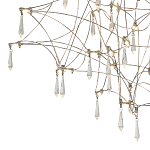 Потолочный светильник с тонким металлическим каркасом цвета хром Quasar варинант исполнения - 3 | Loft Concept в Тюмени