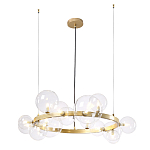 Люстра круглая подвесная с 15-ю прозрачными шарообразными плафонами из стекла Iona chandelier варинант исполнения - 2 | Loft Concept в Тюмени