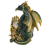 Часы в виде дракона Green Gold Dragon Clock варинант исполнения - 2 | Loft Concept в Тюмени