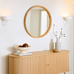 Зеркало круглое в раме из ротанга Wickerwork варинант исполнения - 4 | Loft Concept в Тюмени