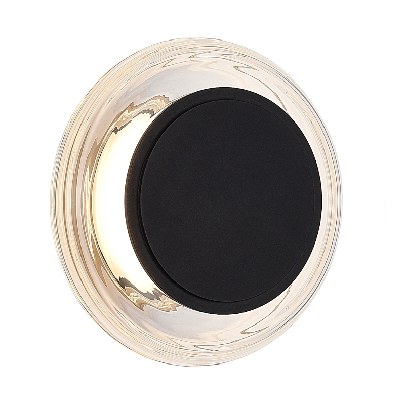 Бра круглое черный/прозрачный Plumpness LED 7 Черный Прозрачное Стекло в Тюмени | Loft Concept 