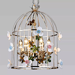 Люстра в виде клетки с цветами Flower Cell варинант исполнения - 1 | Loft Concept в Тюмени