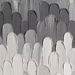 Панно декоративное с ручной росписью Gray Strokes варинант исполнения - 2 | Loft Concept в Тюмени