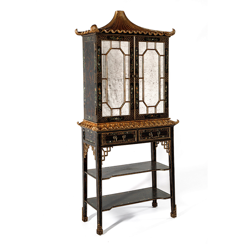 Витрина Palace Showcase Pagoda  Черный Золотой в Тюмени | Loft Concept 