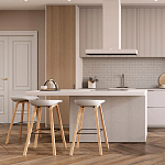 Барный стул на ножках из натурального дерева Boras White варинант исполнения - 8 | Loft Concept в Тюмени