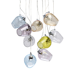 Люстра каскадная с 9-ю разноцветными стеклянными плафонами Kaleido варинант исполнения - 1 | Loft Concept в Тюмени