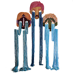 Вязаный Арт-Объект на стену из трех элементов Triptych варинант исполнения - 3 | Loft Concept в Тюмени