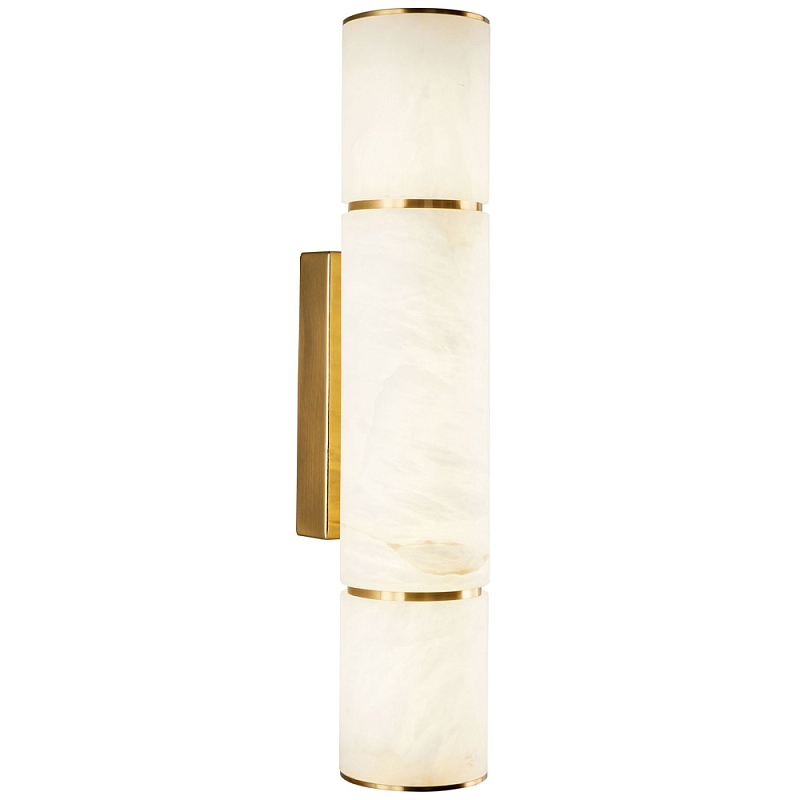 Бра Azzurra Long Stone Wall Lamp Белое матовое стекло Латунь в Тюмени | Loft Concept 
