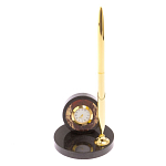 Часы настольные с ручкой из натурального камня Stone Clock варинант исполнения - 6 | Loft Concept в Тюмени