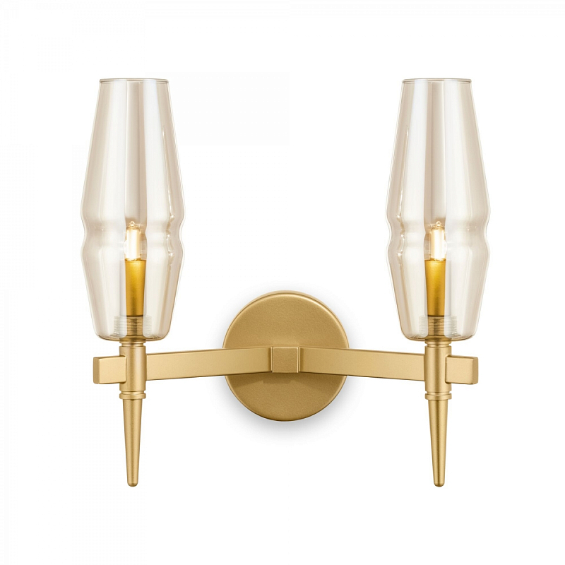 Бра Polani Sconces Double Золотой Янтарь (Amber) Бра Polani Sconces Double Золотой Янтарь (Amber) в Тюмени | Loft Concept