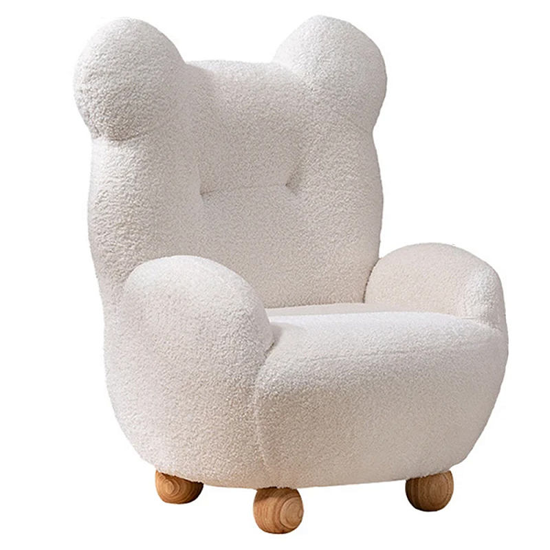 Кресло мягкое для детской Мишка Velvet Armchair Bear Белый Древесина Кресло мягкое для детской Мишка Velvet Armchair Bear Белый Древесина в Тюмени | Loft Concept