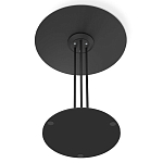 Стол журнальный с круглой бело-голубой столешницей из стекла White and Blue Marble варинант исполнения - 5 | Loft Concept в Тюмени