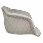 Барный стул со спинкой и мягкой обивкой с ромбами на 4-х деревянных ножках Бежевый Велюр Ava Charm варинант исполнения - 3 | Loft Concept в Тюмени