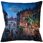 Подушка декоративная Ночной город Impressionism in Art варинант исполнения - 1 | Loft Concept в Тюмени