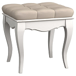 Пуф из массива бука с бежевой обивкой из велюра White Provence варинант исполнения - 1 | Loft Concept в Тюмени