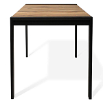 Стол обеденный раздвижной с прямоугольной столешницей на четырех черных ножках Blair варинант исполнения - 4 | Loft Concept в Тюмени