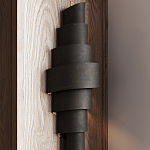 Бра в форме спирали черное с золотой внутренней отделкой Warm Glow варинант исполнения - 3 | Loft Concept в Тюмени