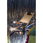 Дизайнерское кресло на металлическом каркасе с подставкой для ног Poltronova Mies Armchair варинант исполнения - 9 | Loft Concept в Тюмени