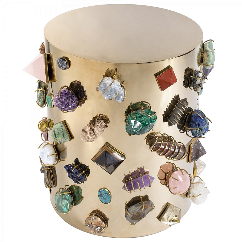 Табурет с полудрагоценными камнями Kelly Wearstler BEJEWELED STOOL Латунь Табурет с полудрагоценными камнями Kelly Wearstler BEJEWELED STOOL Латунь в Тюмени | Loft Concept