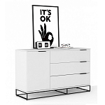 Комод белый с 3-мя ящиками Strict Lines  варинант исполнения - 3 | Loft Concept в Тюмени