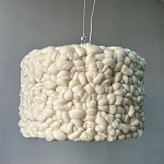Вязаный шерстяной светильник Knitted wool lamp Cylinder варинант исполнения - 1 | Loft Concept в Тюмени