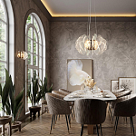 Бра с крупными прозрачными лепестками с рельефной поверхностью Ethereal Bloom варинант исполнения - 2 | Loft Concept в Тюмени