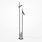 Напольный торшер светодионый черный Lumen Duo варинант исполнения - 1 | Loft Concept в Тюмени