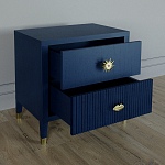 Тумба прикроватная с двумя ящиками Elsa Dreams Blue варинант исполнения - 2 | Loft Concept в Тюмени