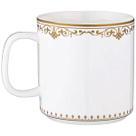 Кружка из фарфора белая с изображением лошади 400 мл Porcelain Horse Set варинант исполнения - 1 | Loft Concept в Тюмени