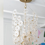 Подвесной светильник декорированный цветами из стекла Lightness of Flowers варинант исполнения - 6 | Loft Concept в Тюмени