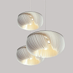 Подвесной светильник с белыми изящными декоративными лепестками Volumetric Petal Lamp варинант исполнения - 8 | Loft Concept в Тюмени