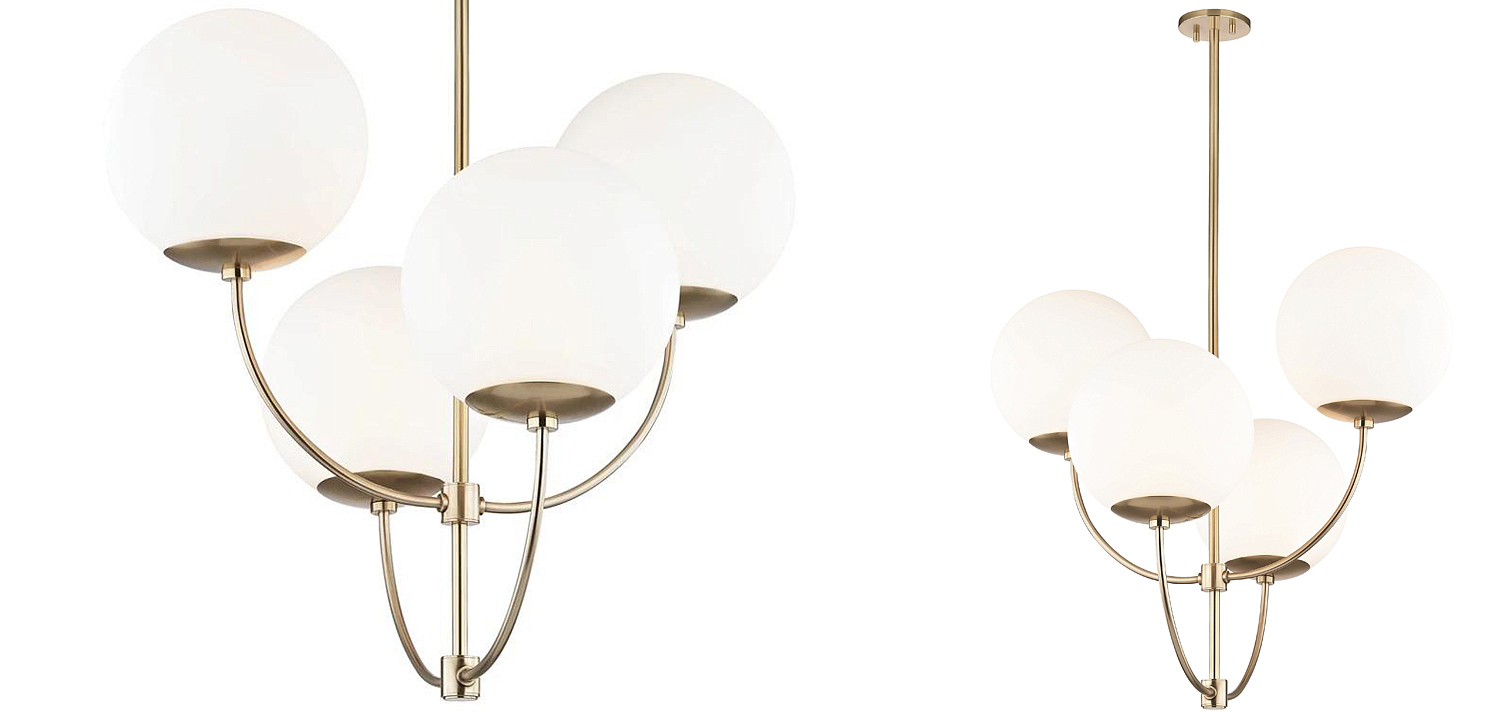 Люстра Breasal White Matte Balls Chandelier Brass Люстра Breasal White Matte Balls Chandelier Brass - Loft-Concept в Тюмени