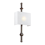 Бра бронзового цвета с полукруглым матовым стеклянным плафоном в геометрическом каркасе Feiss варинант исполнения - 5 | Loft Concept в Тюмени