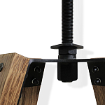 Барный стул со спинкой и мягкой обивкой с ромбами на 4-х деревянных ножках Бежевый Велюр Ava Charm варинант исполнения - 8 | Loft Concept в Тюмени