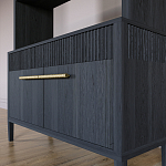 Стеллаж Primo с ящиками Черный дуб  варинант исполнения - 4 | Loft Concept в Тюмени