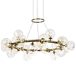 Дизайнерская кольцевая люстра с гирляндой внутри стеклянных сферических плафонов Iona Garland Chandelier 25 варинант исполнения - 1 | Loft Concept в Тюмени
