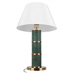 Настольная лампа на основании из зеленого мрамора с белым абажуром Noelia Green варинант исполнения - 3 | Loft Concept в Тюмени