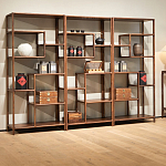 Стеллаж деревянный с полками для хранения Moon Walnut Furniture варинант исполнения - 1 | Loft Concept в Тюмени