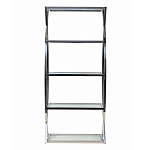 Металлический стеллаж со стеклянными полками Molecule варинант исполнения - 2 | Loft Concept в Тюмени