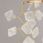 Люстра подвесная золотого цвета с декоративными ветвями и прозрачными рельефными подвесками FAIRYTREE Light варинант исполнения - 10 | Loft Concept в Тюмени